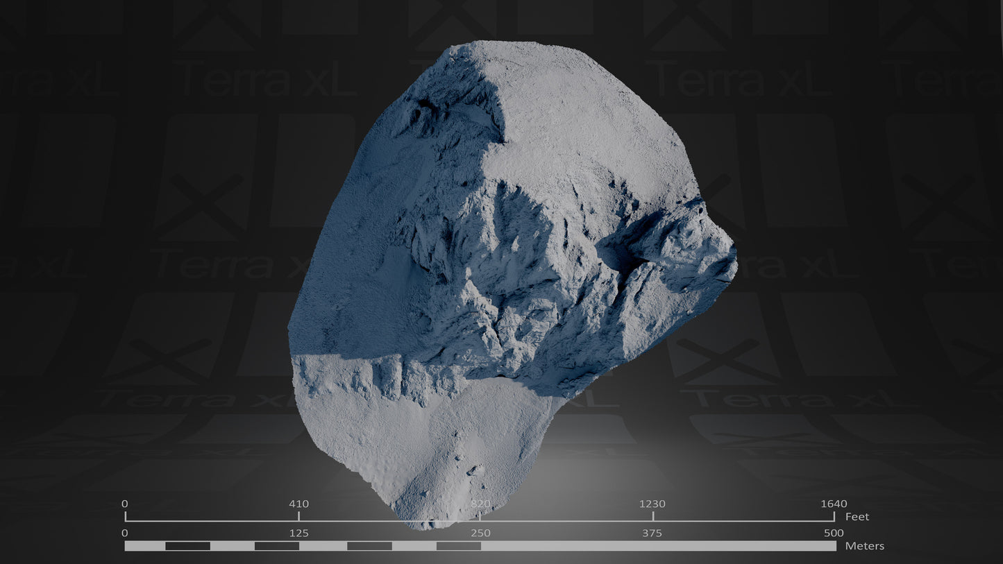Bluffs 2 L 3D render of photogrammetry scan mountain terrain model