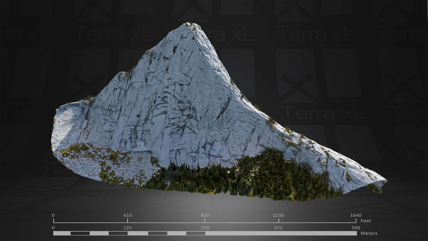 Mountain 5 XL 3D render of photogrammetry scan mountain terrain model