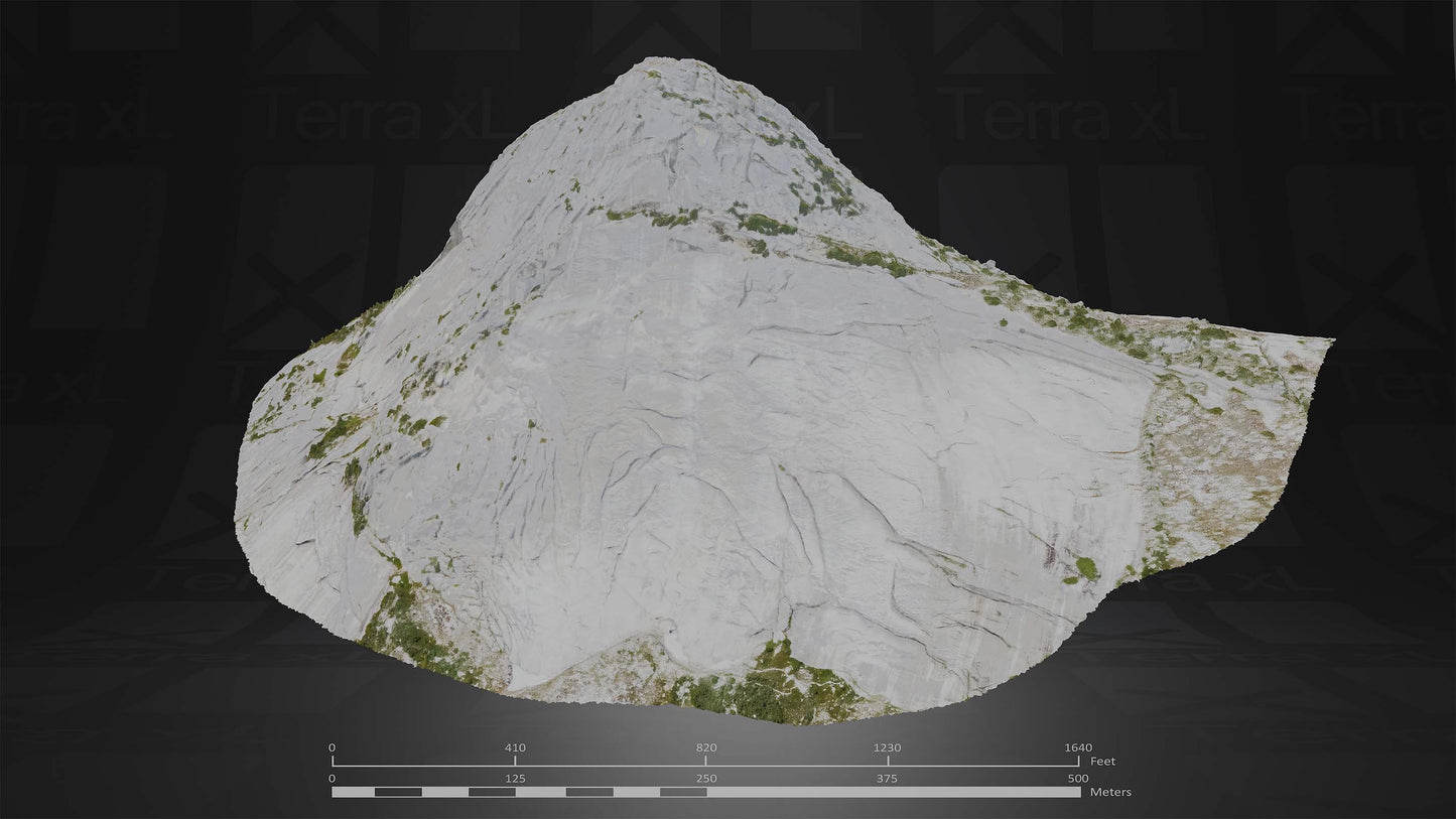 Mountain 4 XL 3D render of photogrammetry scan mountain terrain model