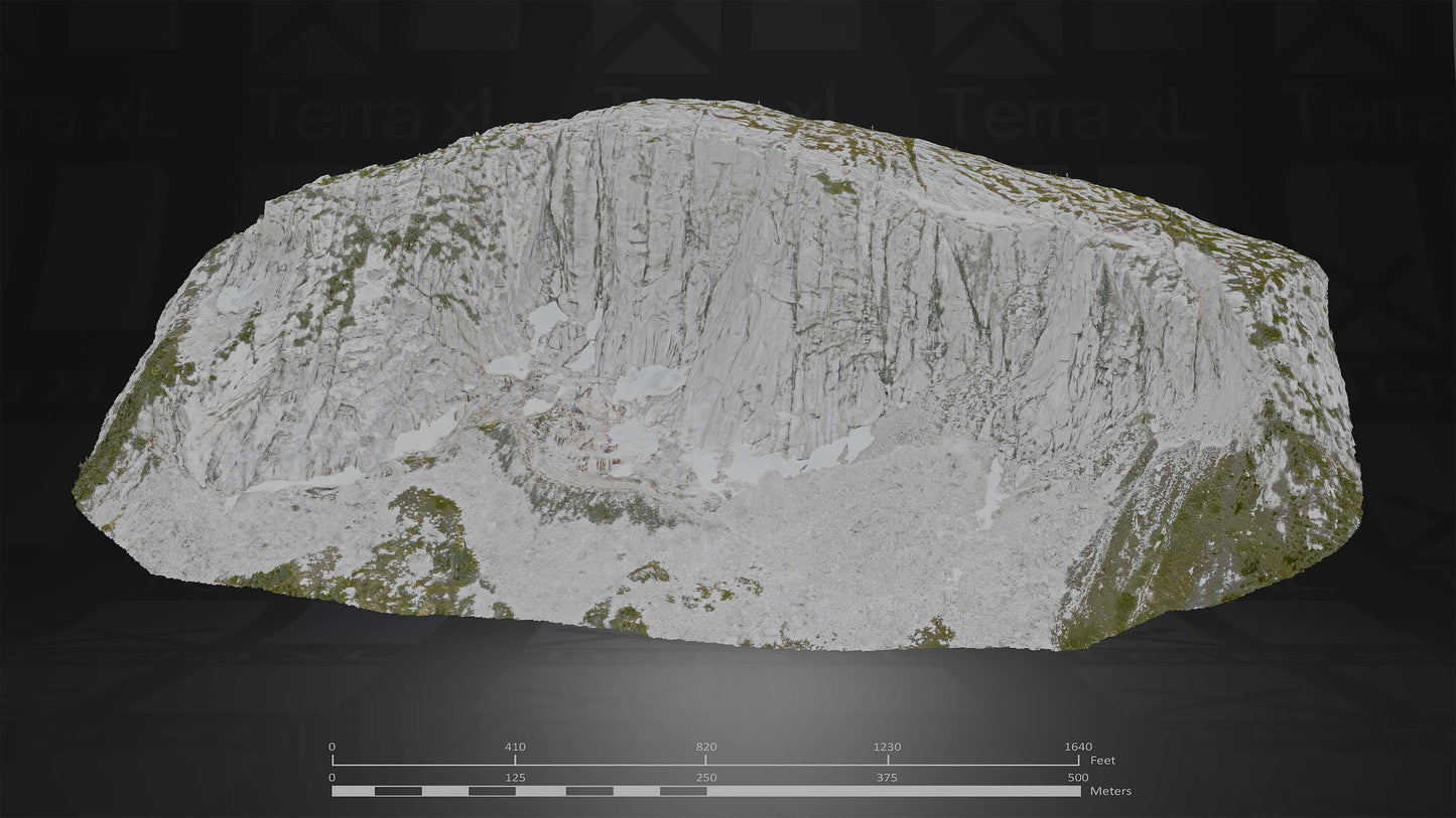 Ridgeline 1 L 3D render of photogrammetry scan mountain terrain model