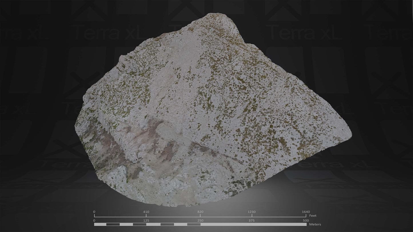 Bluffs 4 XL 3D render of photogrammetry scan mountain terrain model
