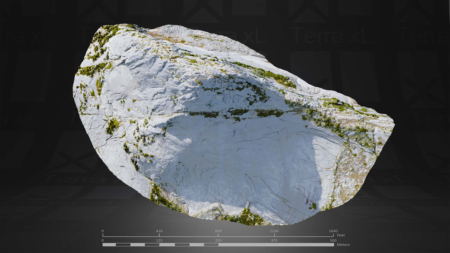 Mountain 4 XL 3D render of photogrammetry scan mountain terrain model