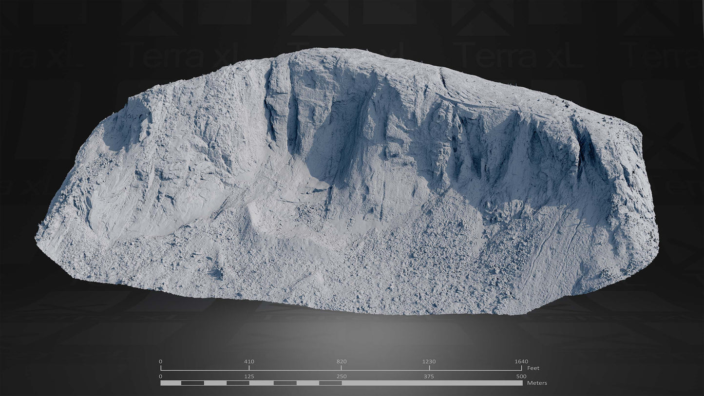 Ridgeline 1 L 3D render of photogrammetry scan mountain terrain model