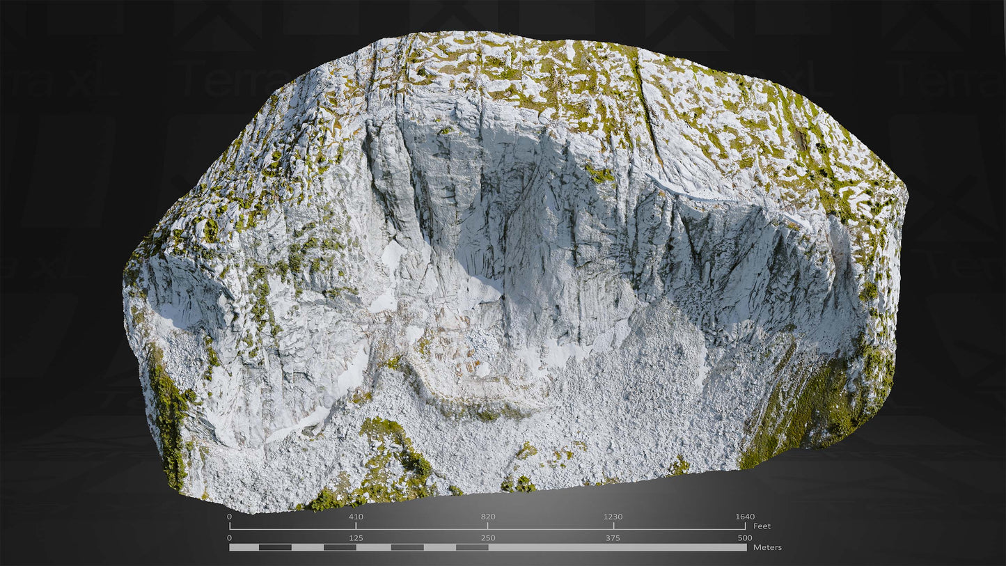Ridgeline 1 L 3D render of photogrammetry scan mountain terrain model