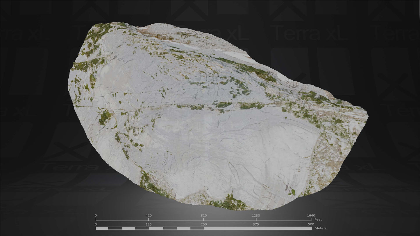 Mountain 4 XL 3D render of photogrammetry scan mountain terrain model