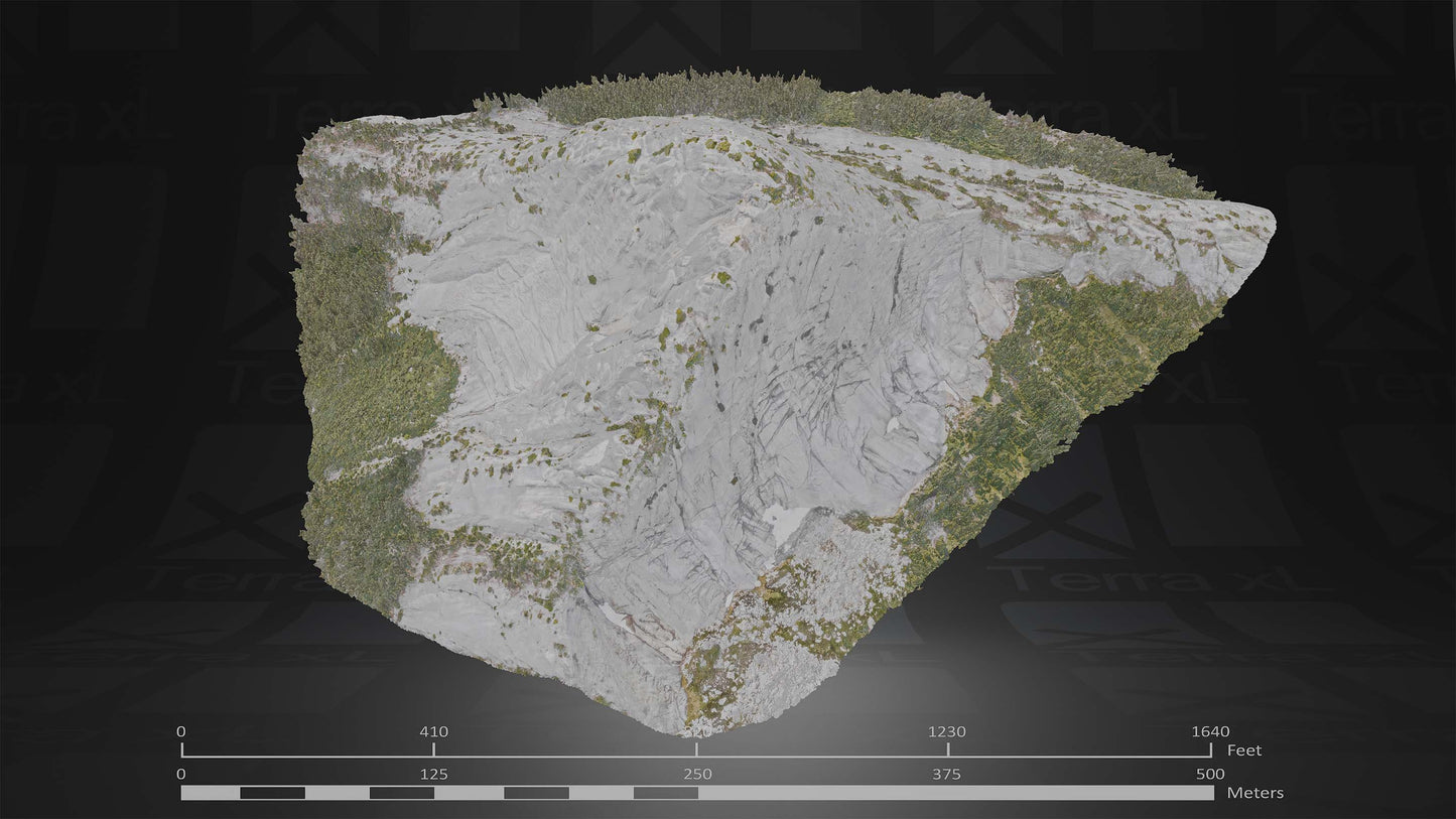 Mountain 5 XL 3D render of photogrammetry scan mountain terrain model