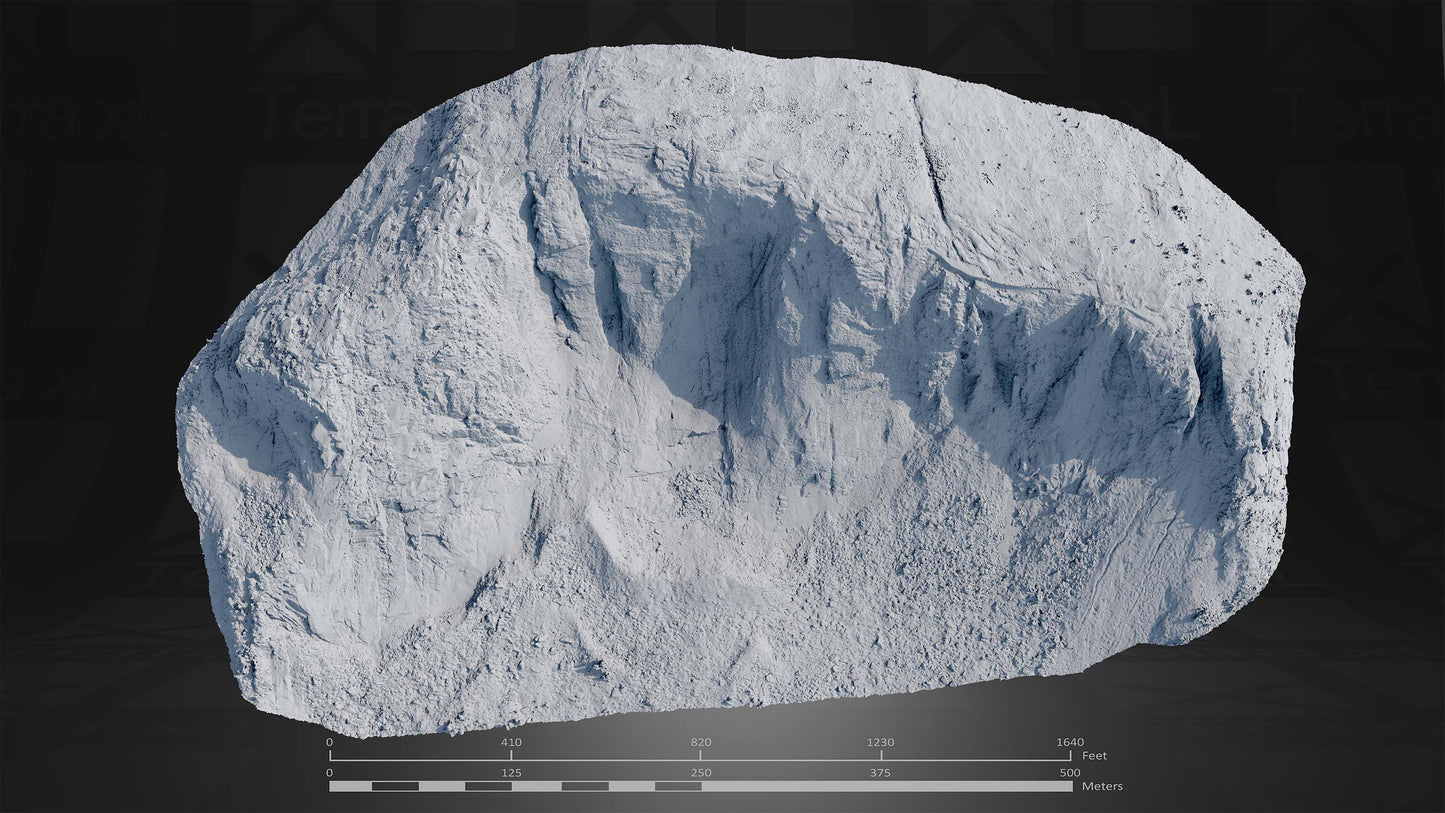 Ridgeline 1 L 3D render of photogrammetry scan mountain terrain model