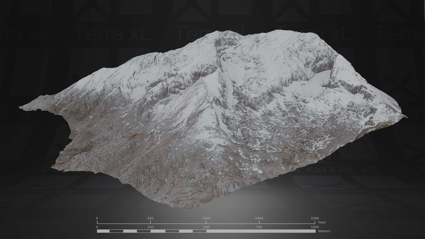 Winter In Northern Spain Full Collection 3D render of photogrammetry scan mountain terrain model