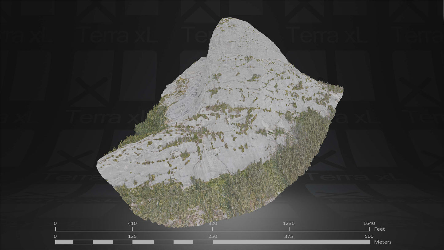 Mountain 5 XL 3D render of photogrammetry scan mountain terrain model