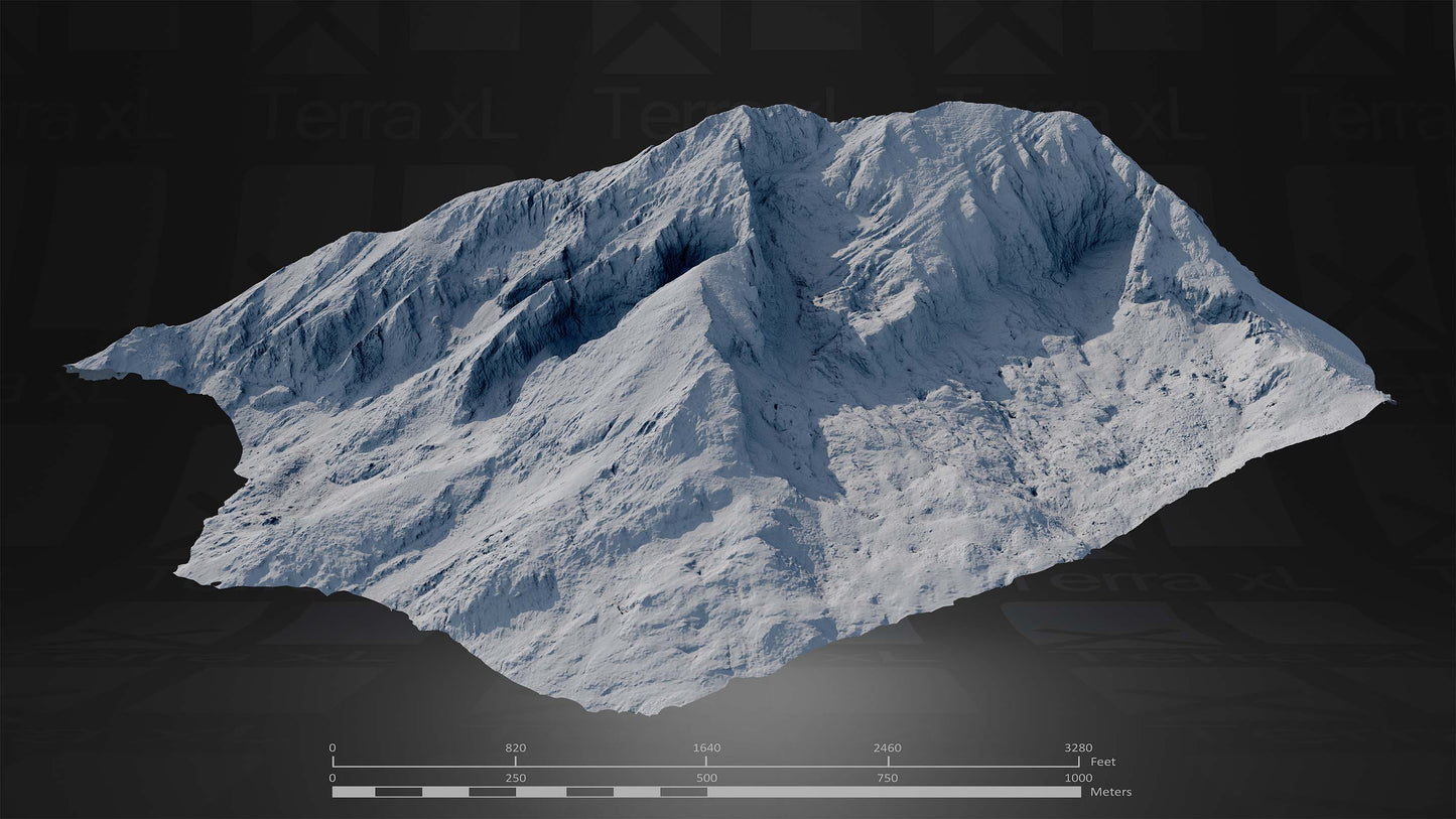 Winter In Northern Spain Full Collection 3D render of photogrammetry scan mountain terrain model
