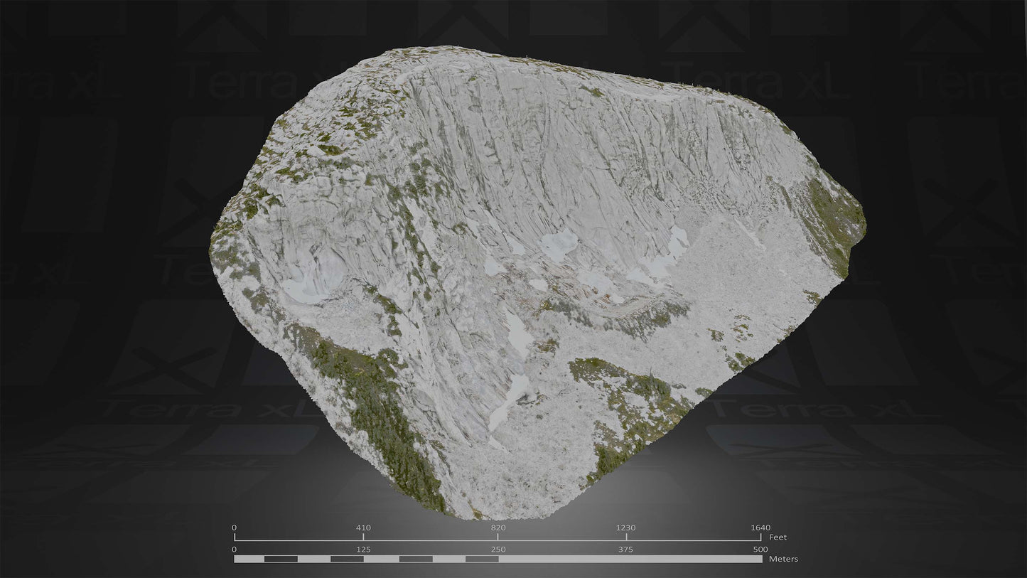 Ridgeline 1 L 3D render of photogrammetry scan mountain terrain model