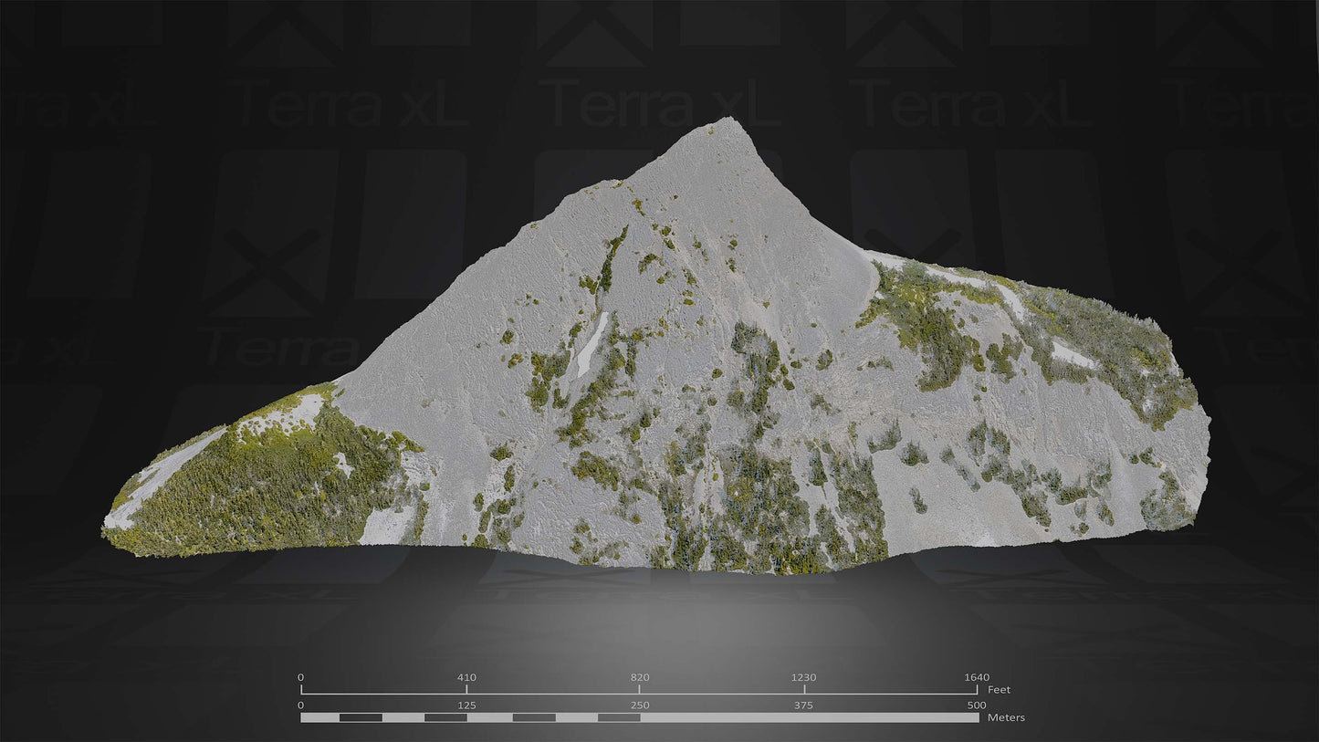 Mountain 1 XL 3D render of photogrammetry scan mountain terrain model