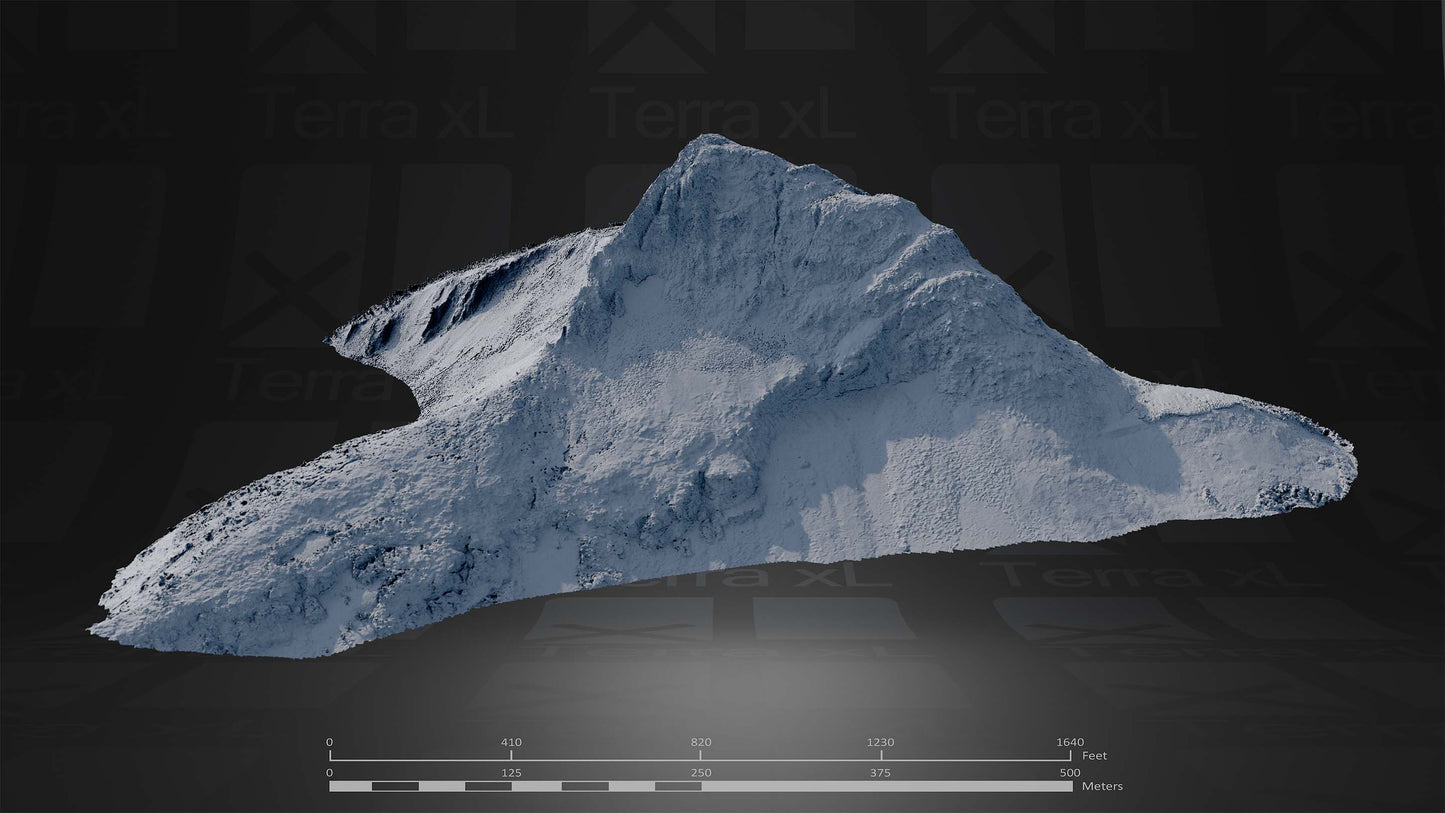 Mountain 1 XL 3D render of photogrammetry scan mountain terrain model