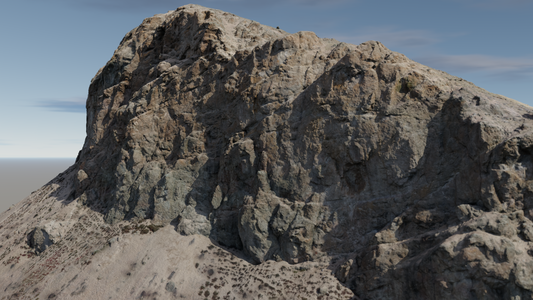 Cliff 01 3D render of photogrammetry scan mountain terrain model