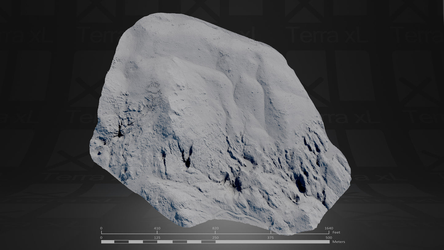 Basin 2 XL 3D render of photogrammetry scan mountain terrain model