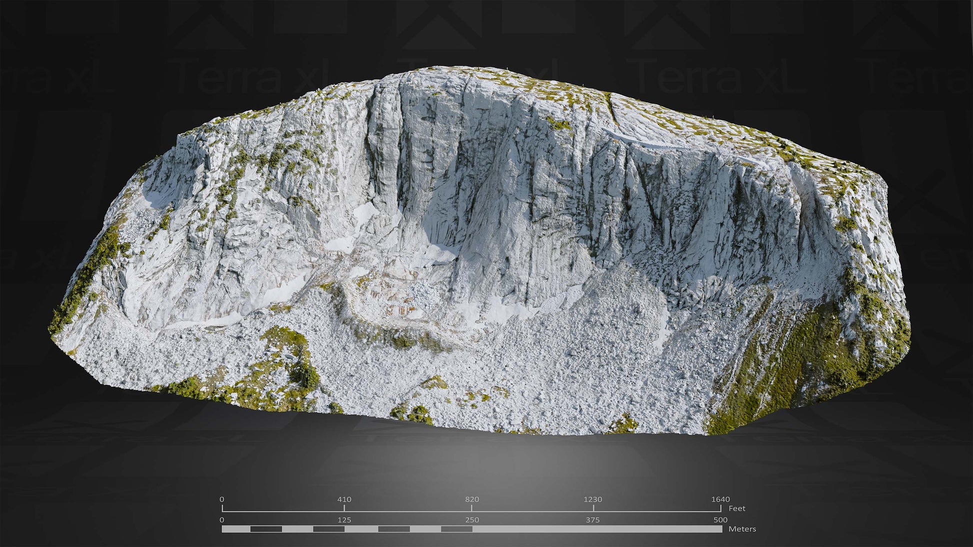Ridgeline 1 L 3D render of photogrammetry scan mountain terrain model