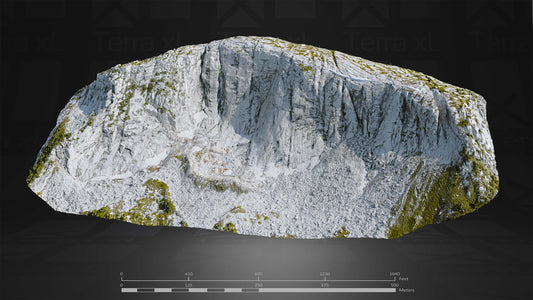 Ridgeline 1 L 3D render of photogrammetry scan mountain terrain model