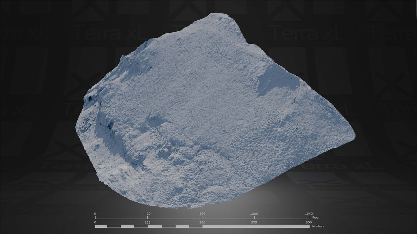 Bluffs 4 XL 3D render of photogrammetry scan mountain terrain model