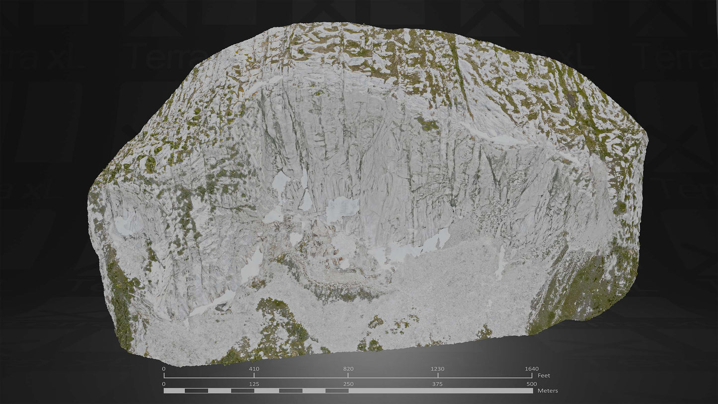 Ridgeline 1 L 3D render of photogrammetry scan mountain terrain model