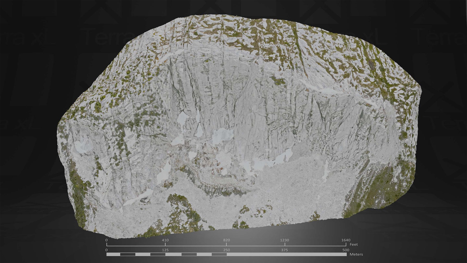 Ridgeline 1 L 3D render of photogrammetry scan mountain terrain model