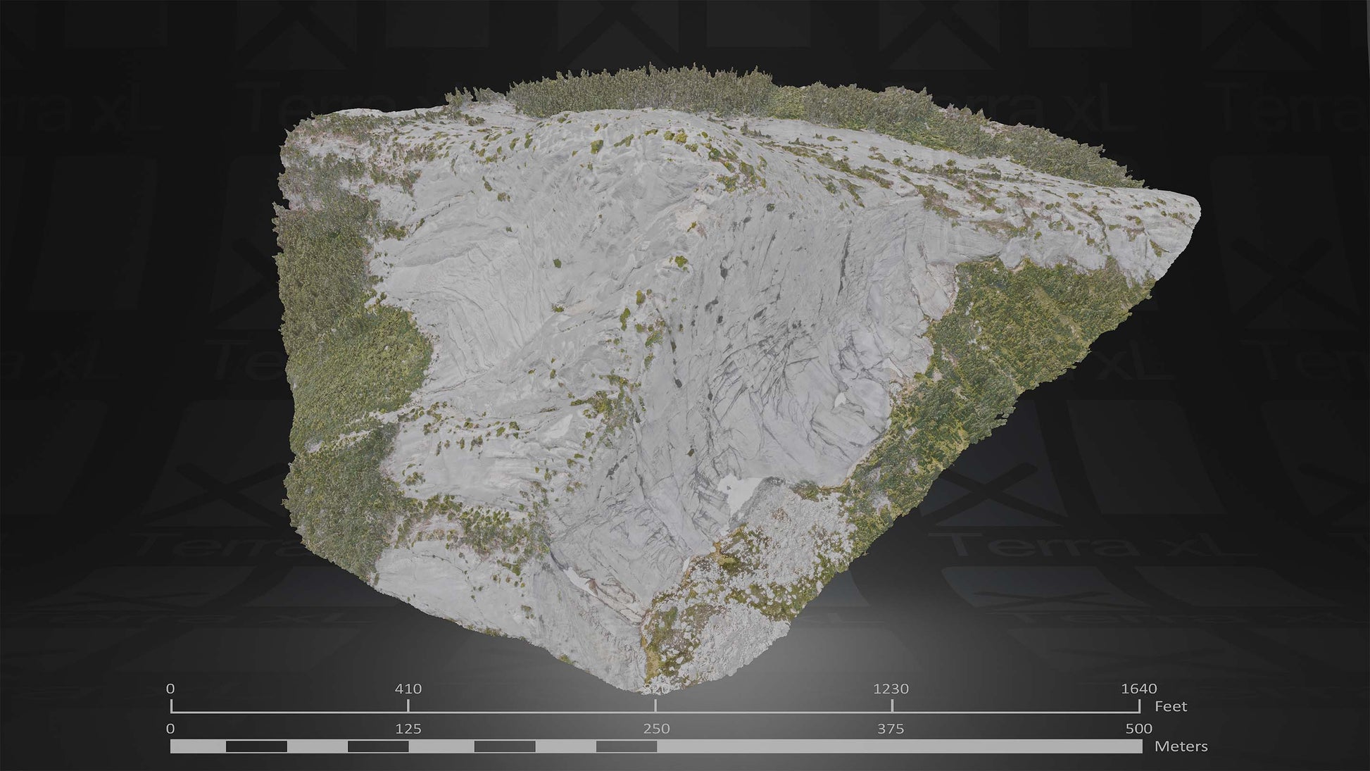Mountain 5 XL 3D render of photogrammetry scan mountain terrain model