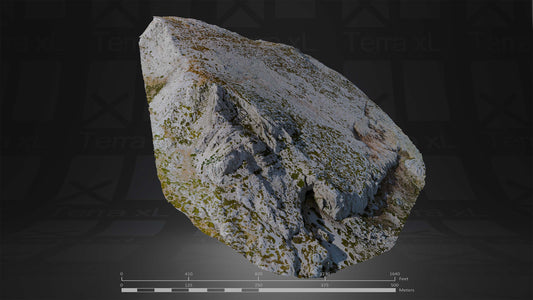 Bluffs 4 XL 3D render of photogrammetry scan mountain terrain model