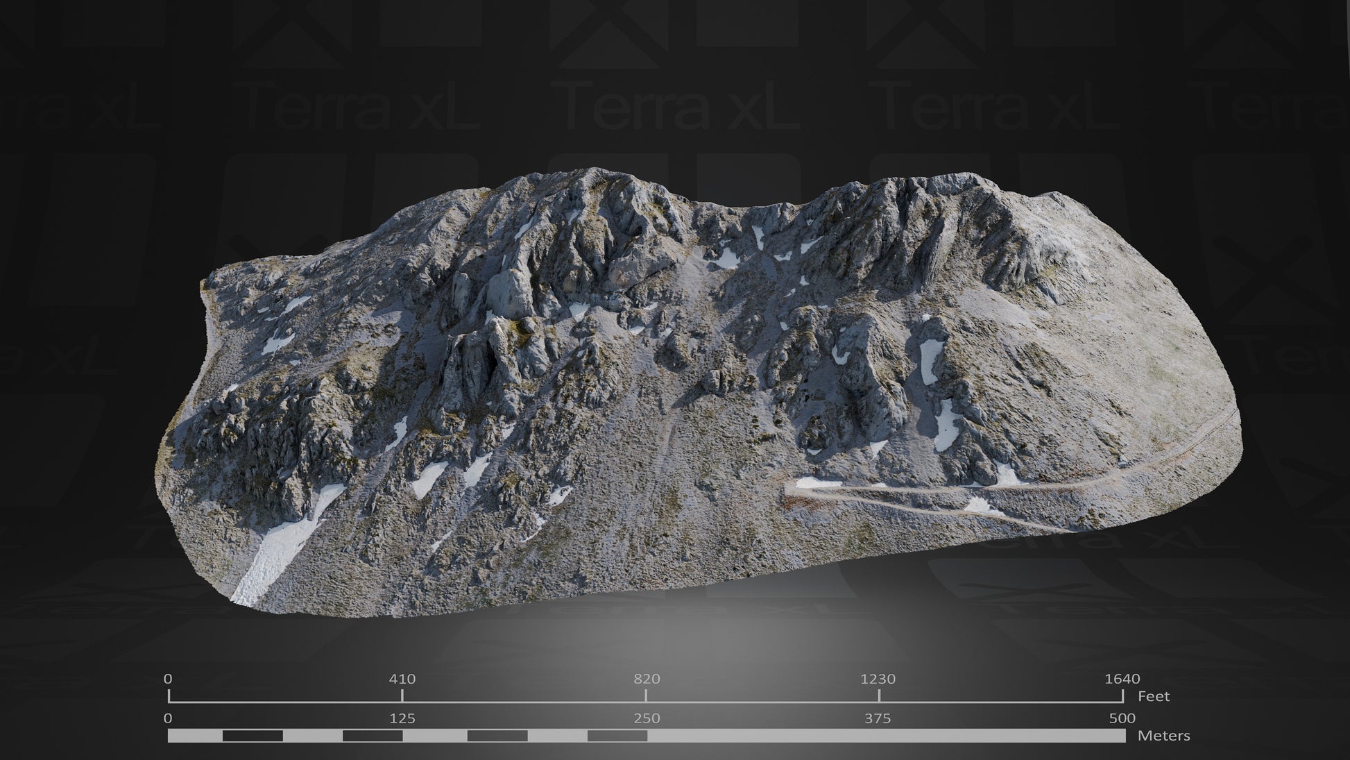 Spring in Central Greece Full Collection 3D render of photogrammetry scan mountain terrain model