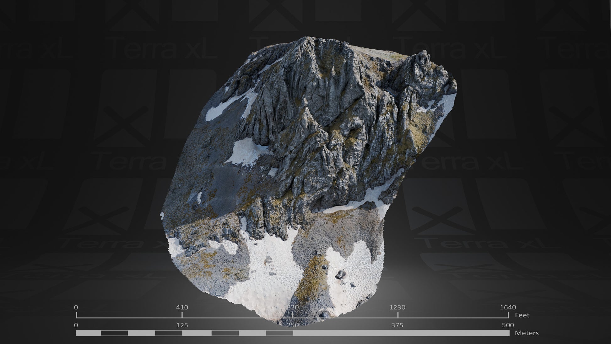 Spring in Central Greece Full Collection 3D render of photogrammetry scan mountain terrain model