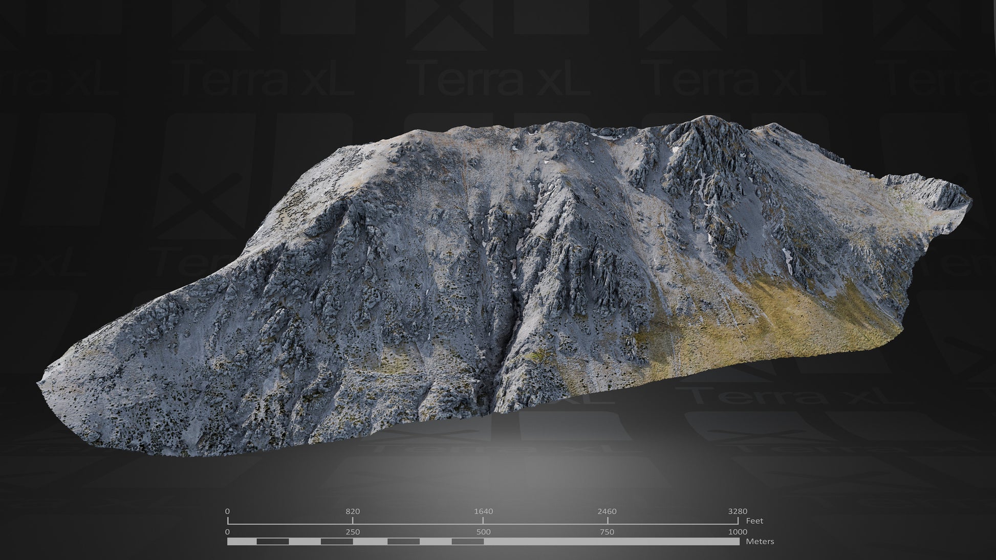 Spring in Central Greece Full Collection 3D render of photogrammetry scan mountain terrain model