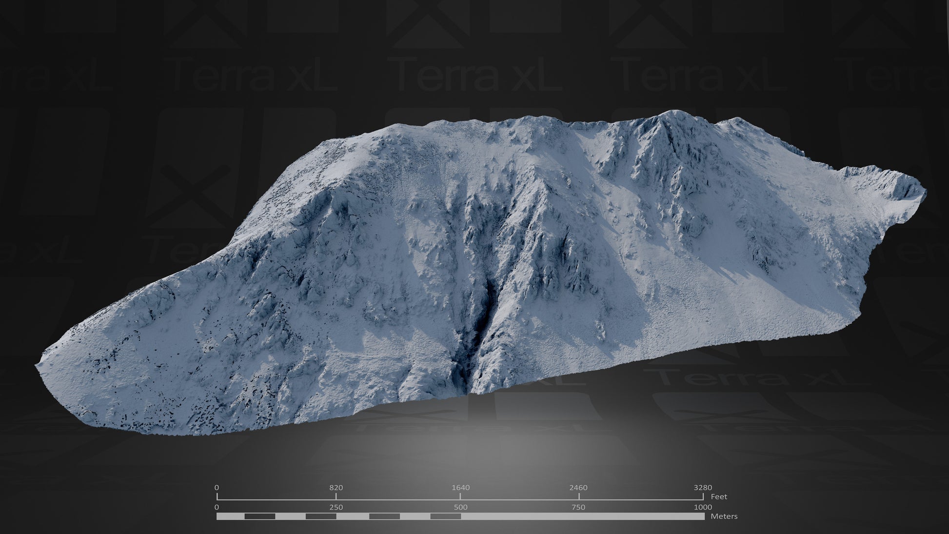 Spring in Central Greece Full Collection 3D render of photogrammetry scan mountain terrain model