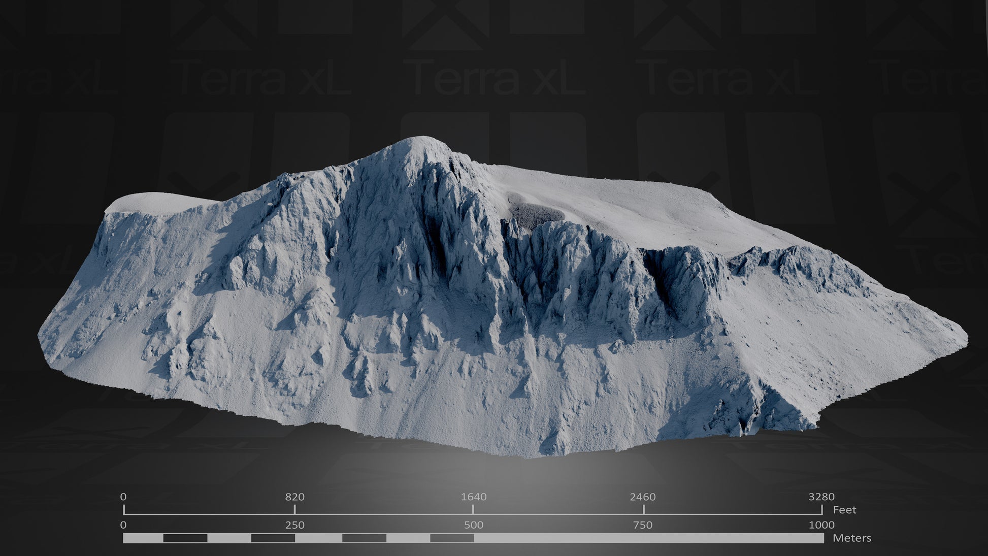 Spring in Central Greece Full Collection 3D render of photogrammetry scan mountain terrain model