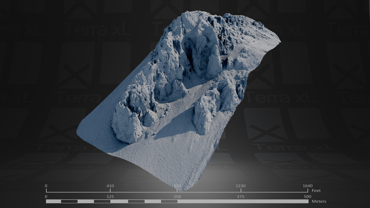 Spring in Central Greece Full Collection 3D render of photogrammetry scan mountain terrain model