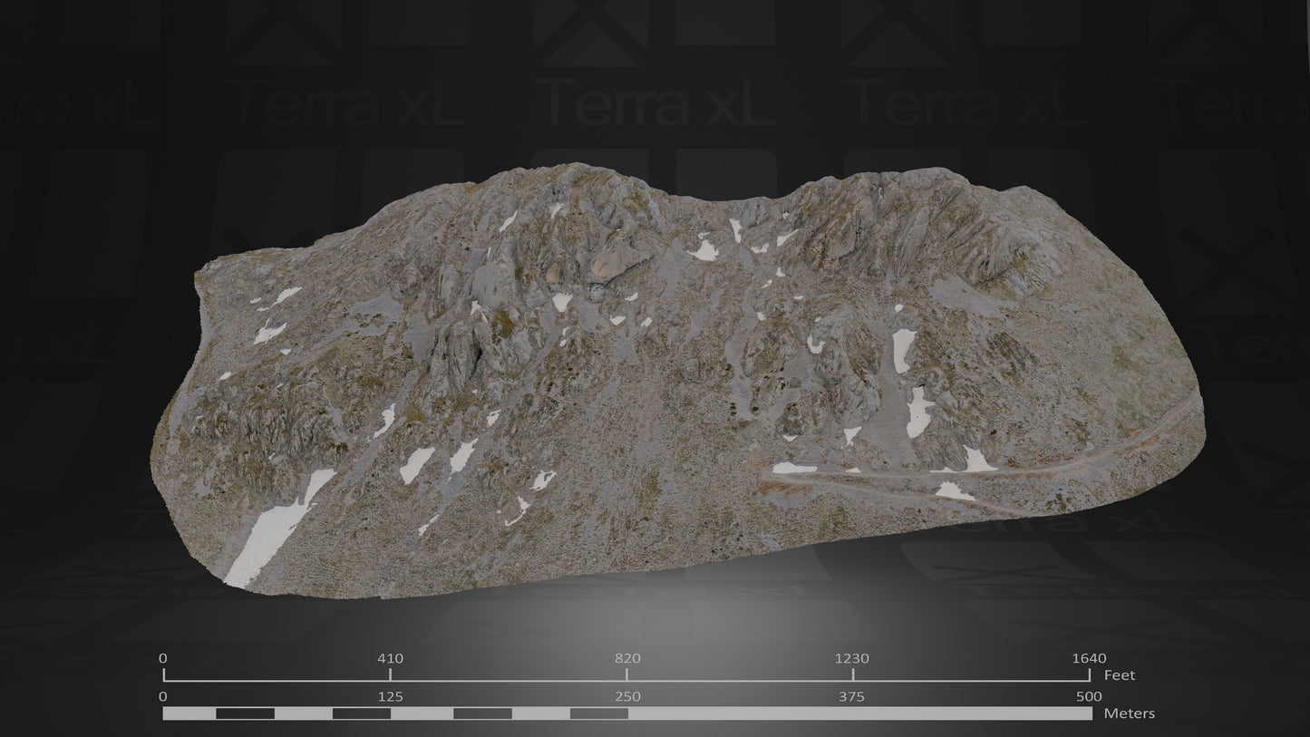 Spring in Central Greece Full Collection 3D render of photogrammetry scan mountain terrain model