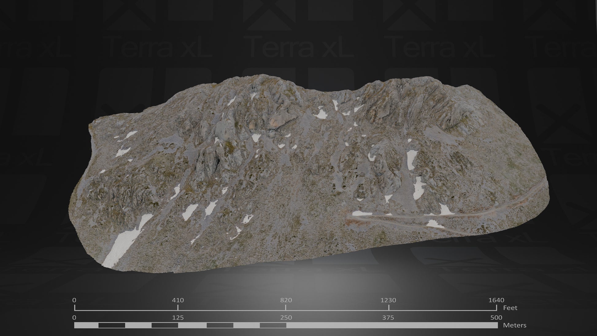 Spring in Central Greece Full Collection 3D render of photogrammetry scan mountain terrain model