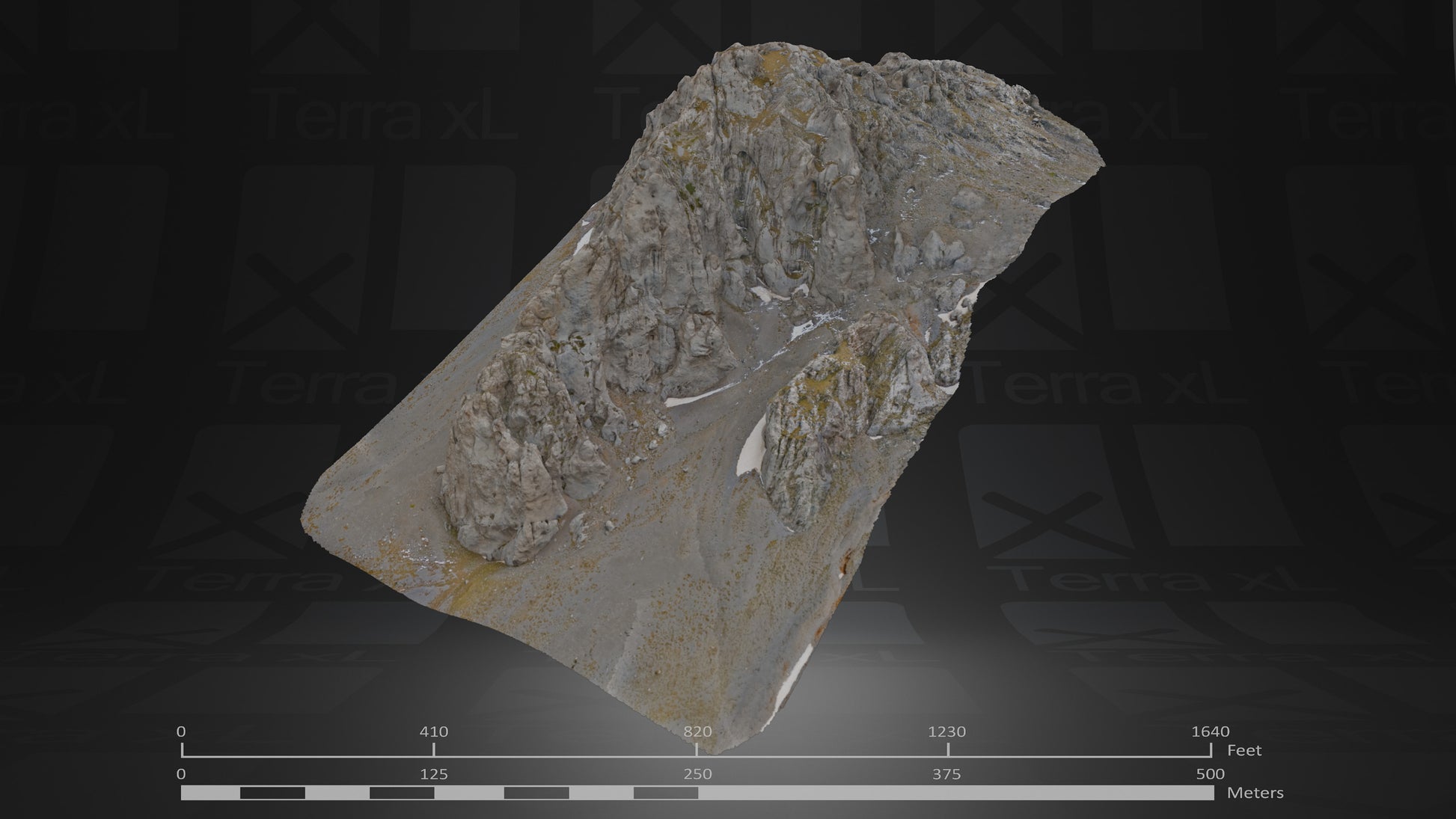 Spring in Central Greece Full Collection 3D render of photogrammetry scan mountain terrain model