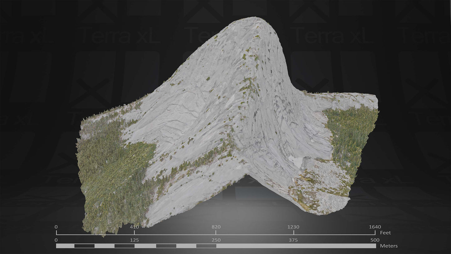 Freebie Pack 3D render of photogrammetry scan mountain terrain model