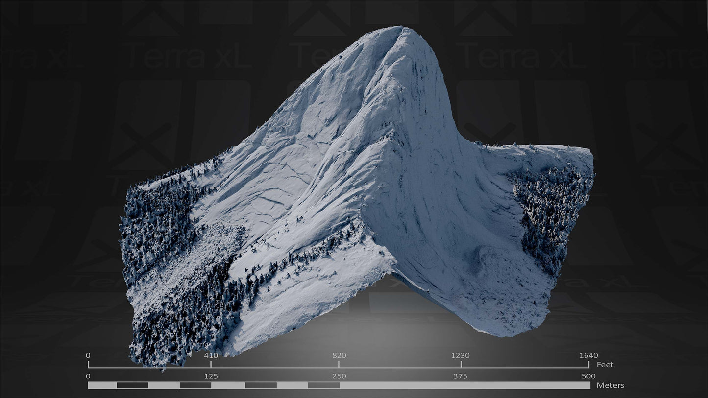Freebie Pack 3D render of photogrammetry scan mountain terrain model