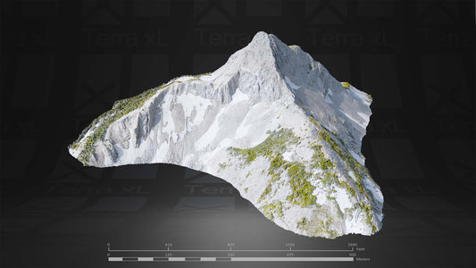 Mountain 1 XL 3D render of photogrammetry scan mountain terrain model